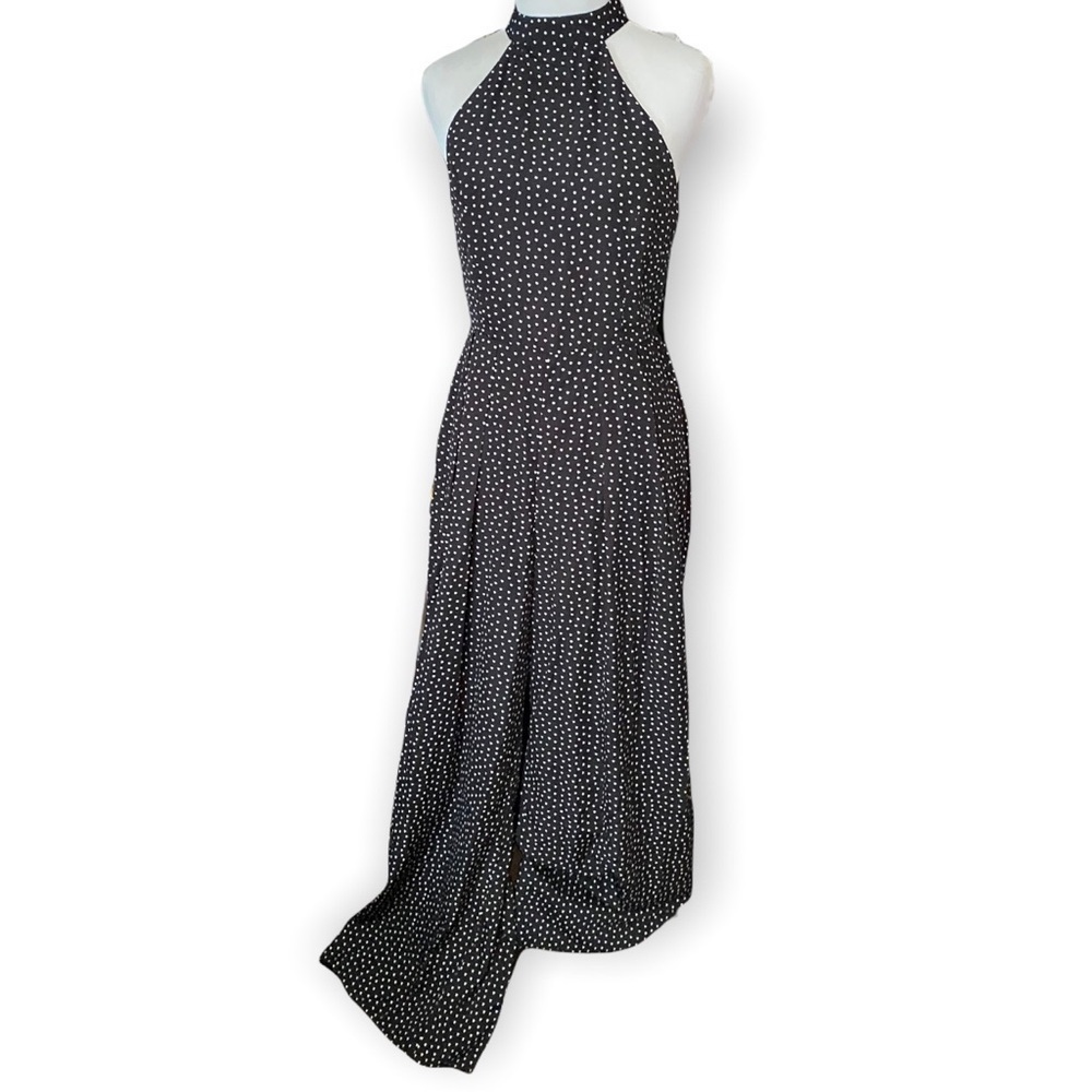 Audrey 3+1 Polka dot Tie back jumpsuit SZ M